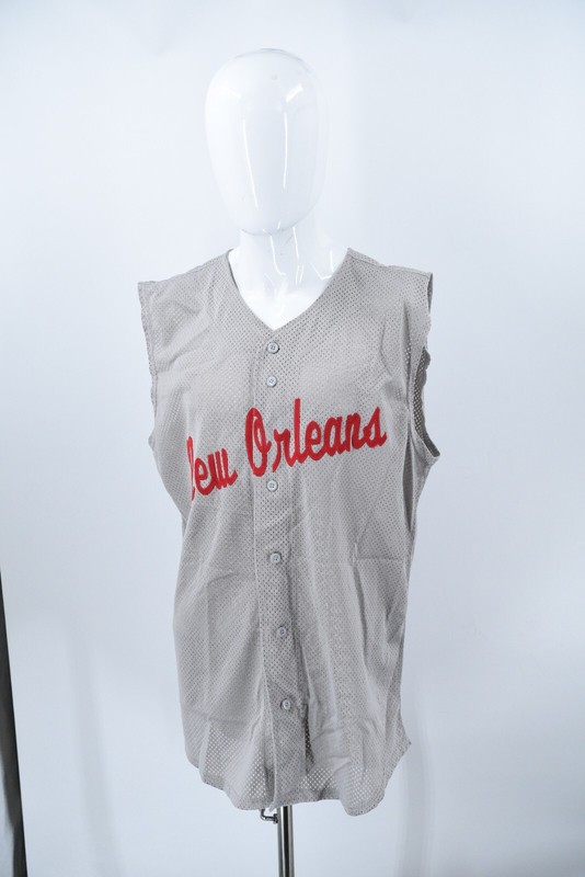 New Orleans Embroidered #3 Sleeveless Baseball Button Up Jersey Adult Large gallery
