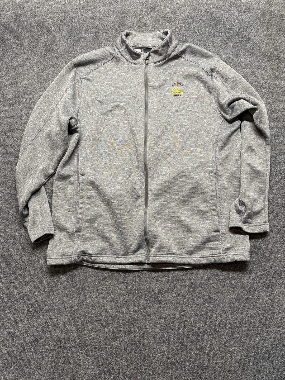 Under Armour Men's Grey Full Zip Loose Fit XL US Open At Merion 2013 gallery