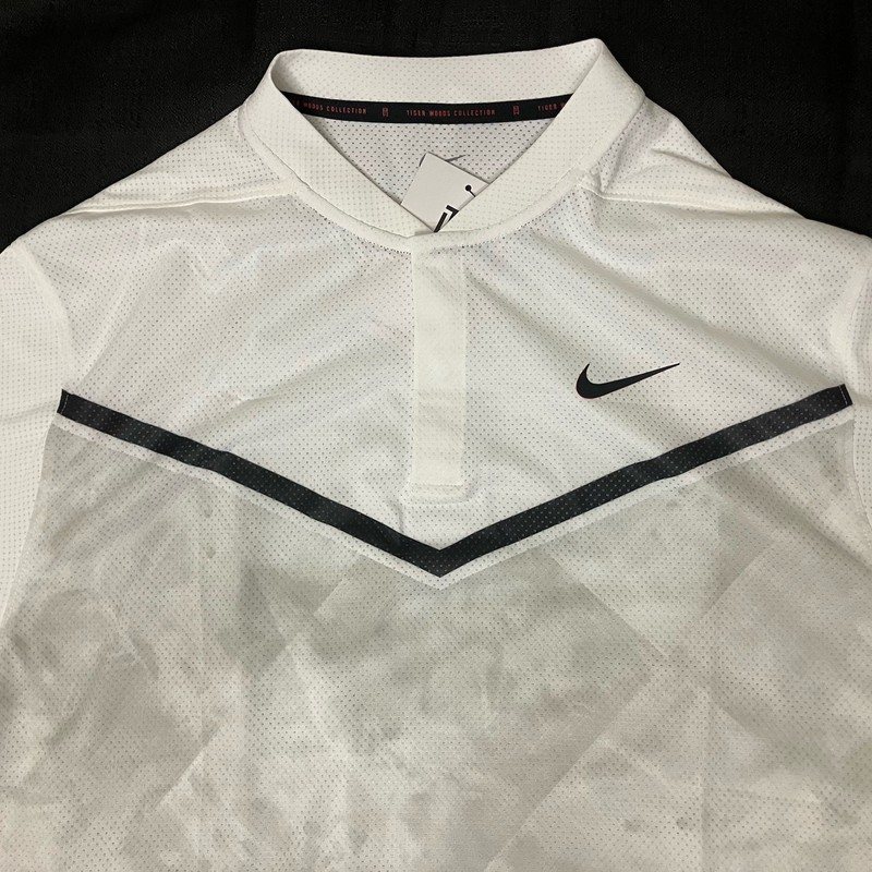 Nike Tiger Woods ADV Chevron Blade Polo DH0916 100 White Smoke Grey Sz XXL gallery