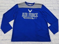 US Air Force Under Armour MENS SIZE 2XL Athletic Shirt Long Sleeve Aim High