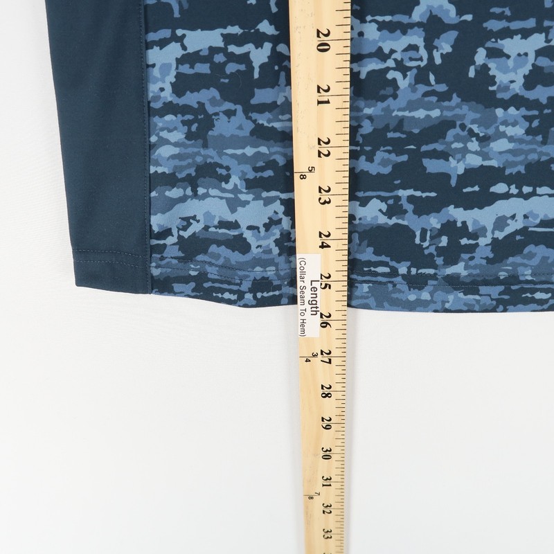 Waggle Golf Quarter Zip Pullover Mens Small Blue Camo Lightweight Stretch gallery