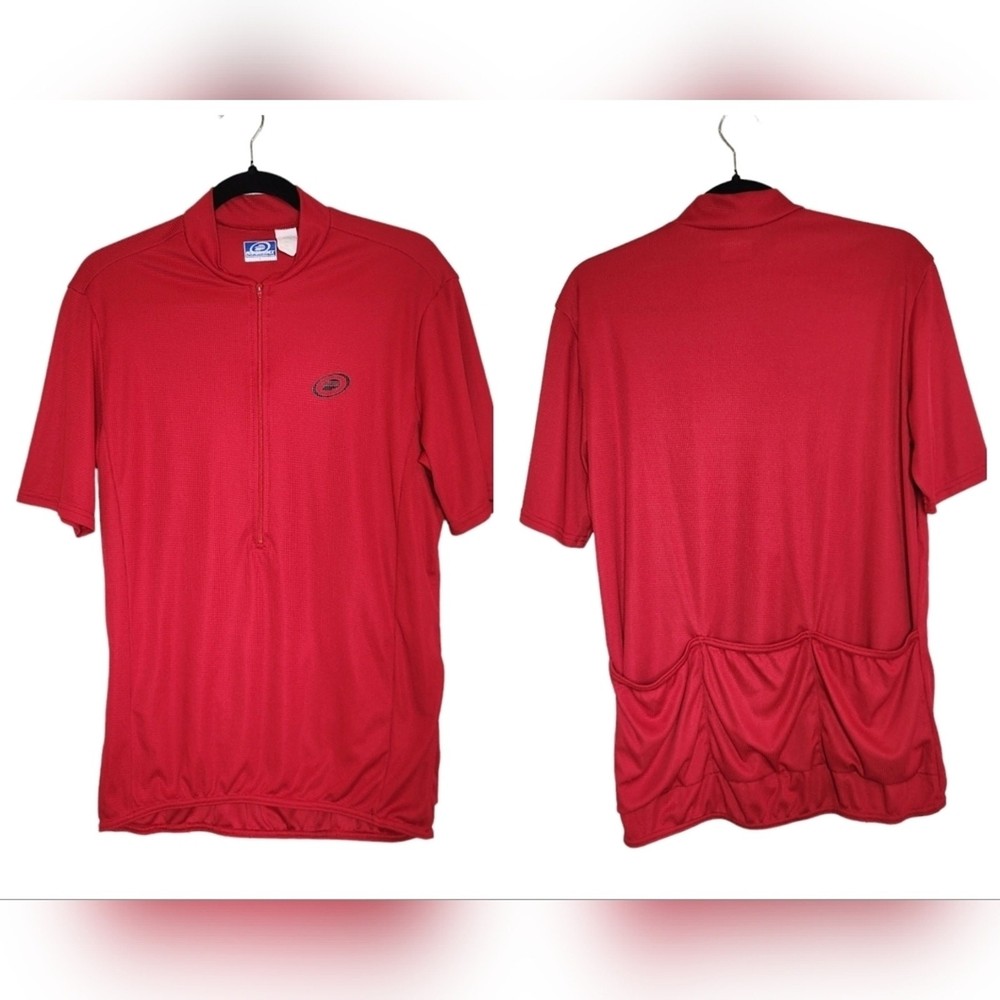 Performance Bike Size Large 1/2 Zip Red Cycling Jersey