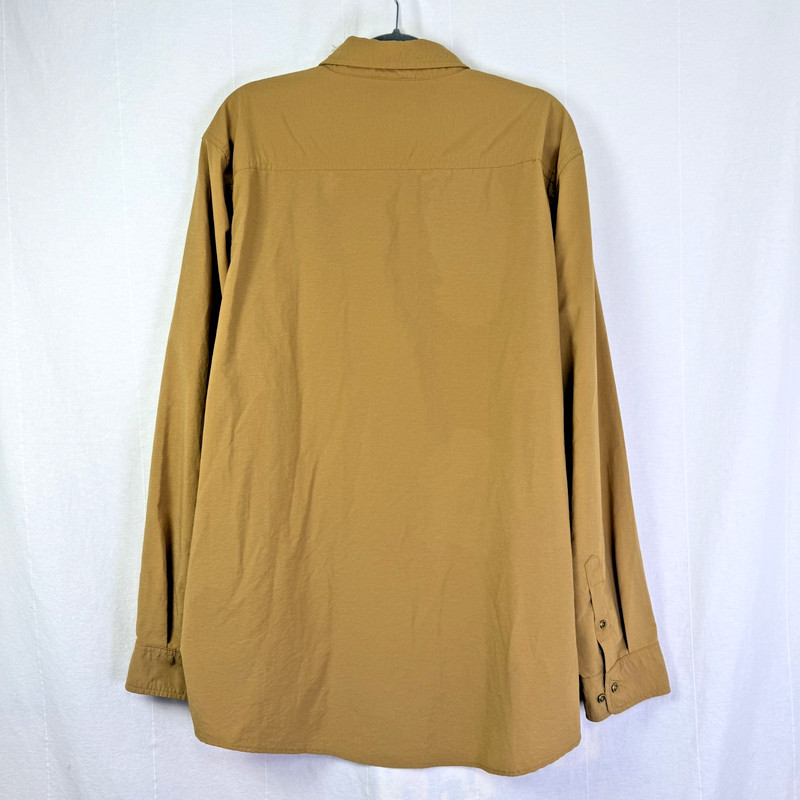 Swiss Tech Shirt Mens Sz XL (46-48) Copper Penny Performance L/S UPF 30 ButtonUp gallery