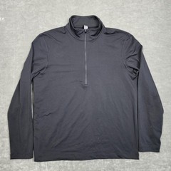 Lululemon Pullover Mens Medium Black Long Sleeve Soft Jersey1/2 Zip Athletic