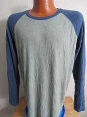 Marine Layer Men’s Medium Green And Blue Long Sleeve Crew Neck Shirt Top Base!
