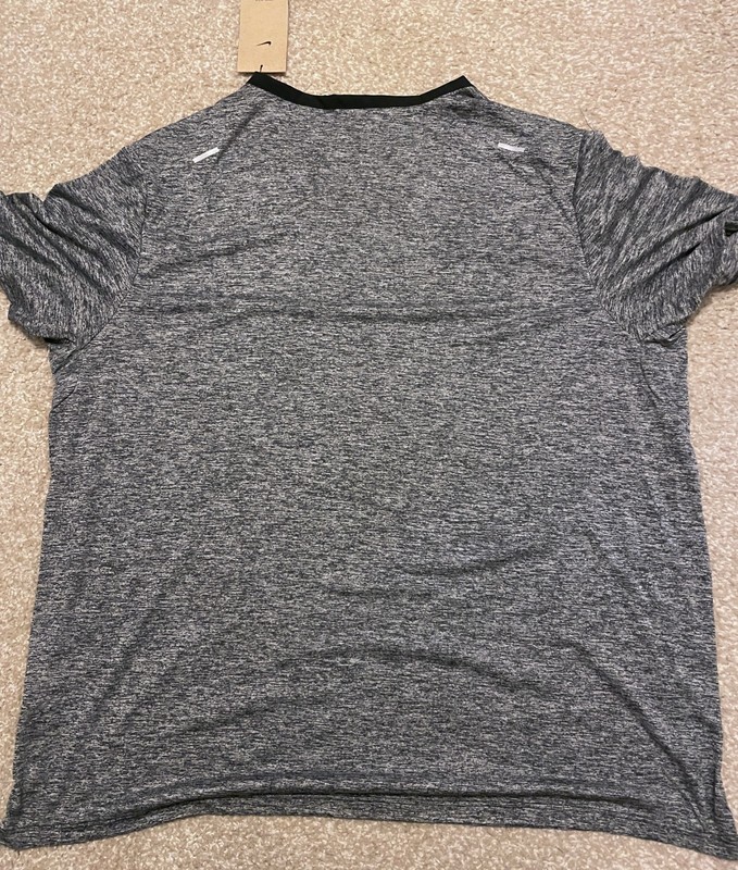 Nike Running Dri-FIT Shirt Mens 2XL Gray Heather Reflective CZ9184-011 NWT gallery