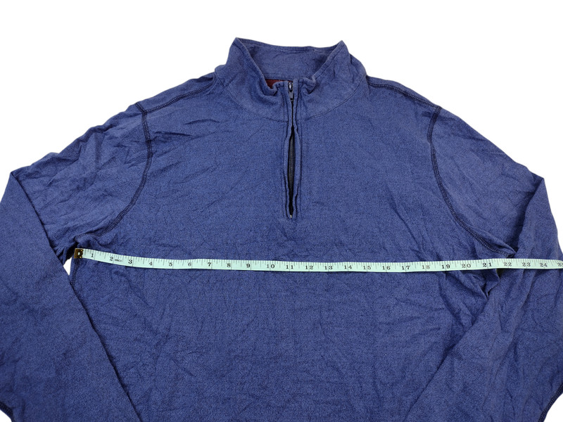 Ocean Coast 1/4 Zip Pullover Mens XL Blue Long Sleeve Classic Fit Cotton gallery