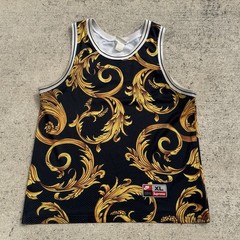 SUPREME NIKE BLACK FOAMPOSITE JERSEY 2014 XL SS14 basketball red star fox
