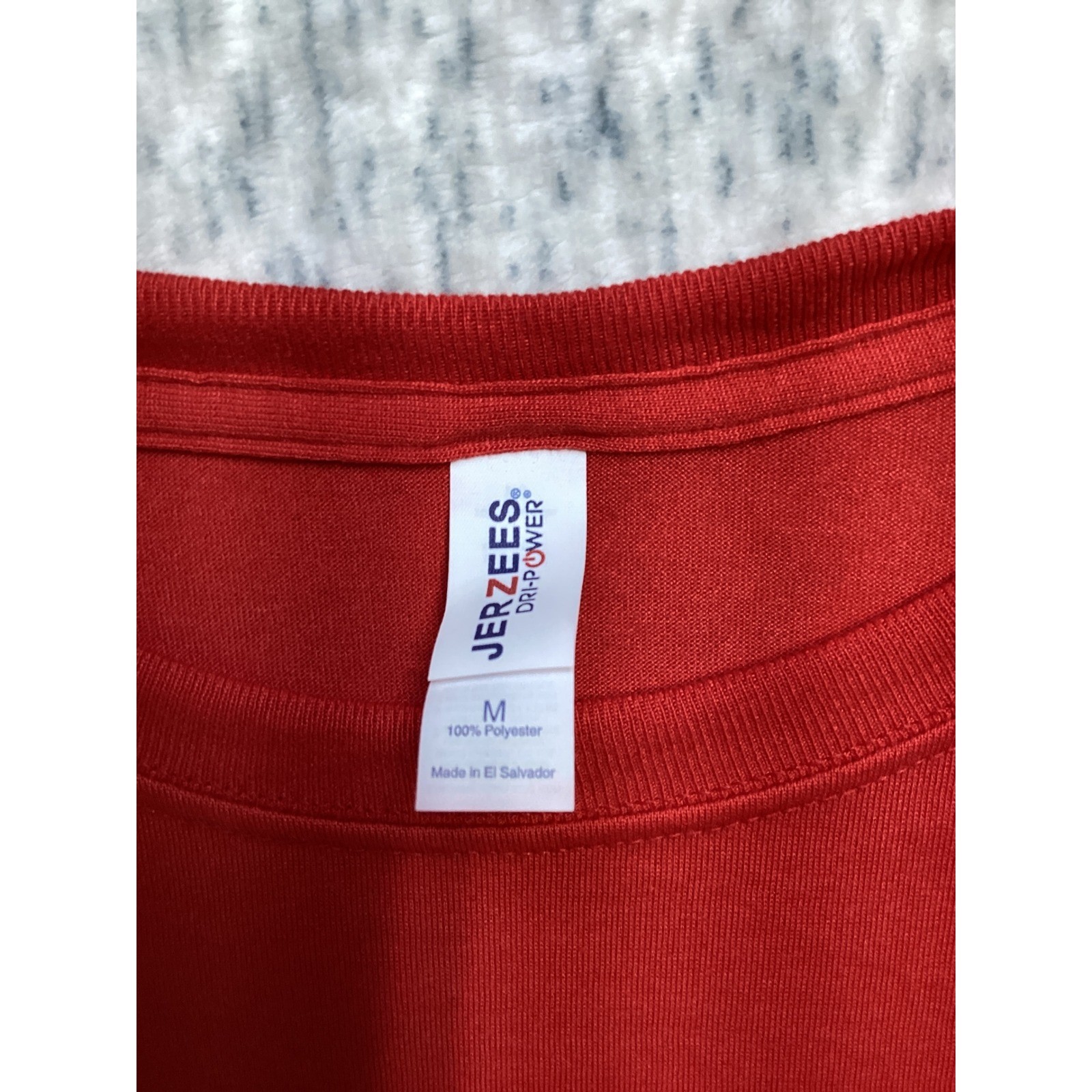 Jerzees Dri-Power Mens Long Sleeve Performance Shirt Red Medium 21M Solid Crew gallery