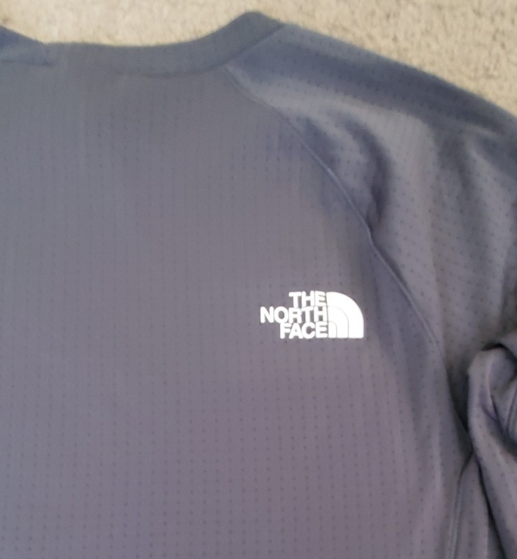North Face Summit Series Pro Crew Gray Shirt Mens Lg 21" Chest 30" Length #0346 gallery