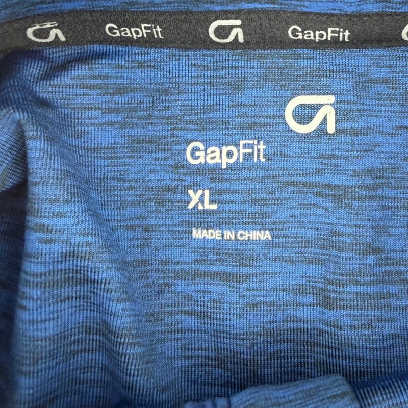 GapFit Men's Active Half Zip Pullover Mock Neck Blue XL Layering Essential New gallery