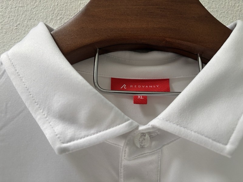 Redvanly Heyward Polo Pure Poly Golf Shirt Men's XL Bright White Stretchable NWT gallery