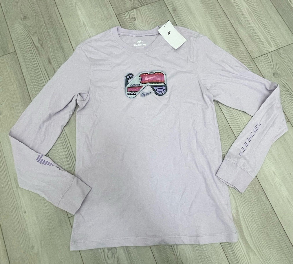 NWT Nike Sportswear Men's Small Graphic Long Sleeve Purple T-shirt HJ0588-537 gallery