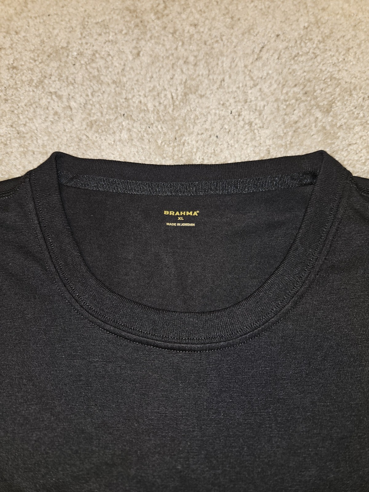 Brahma Men's XL Black Relaxed Fit Moisture Wicking Crew Neck Tank Top gallery