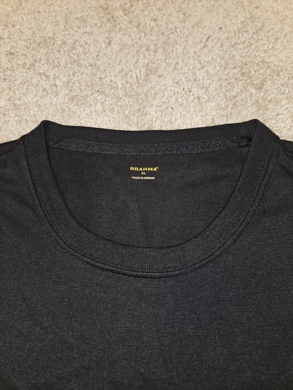 Brahma Men's XL Black Relaxed Fit Moisture Wicking Crew Neck Tank Top gallery