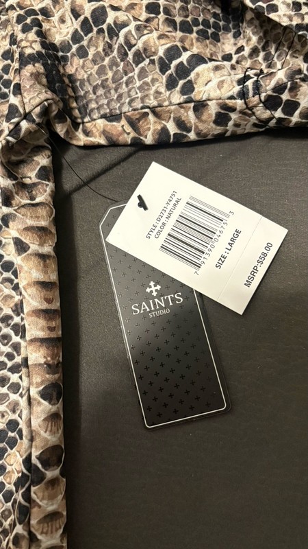 NWT SANTIS STUDIO Snake LA Johnny Soccer Jersey Short Sleeve,SIZE L#26 gallery