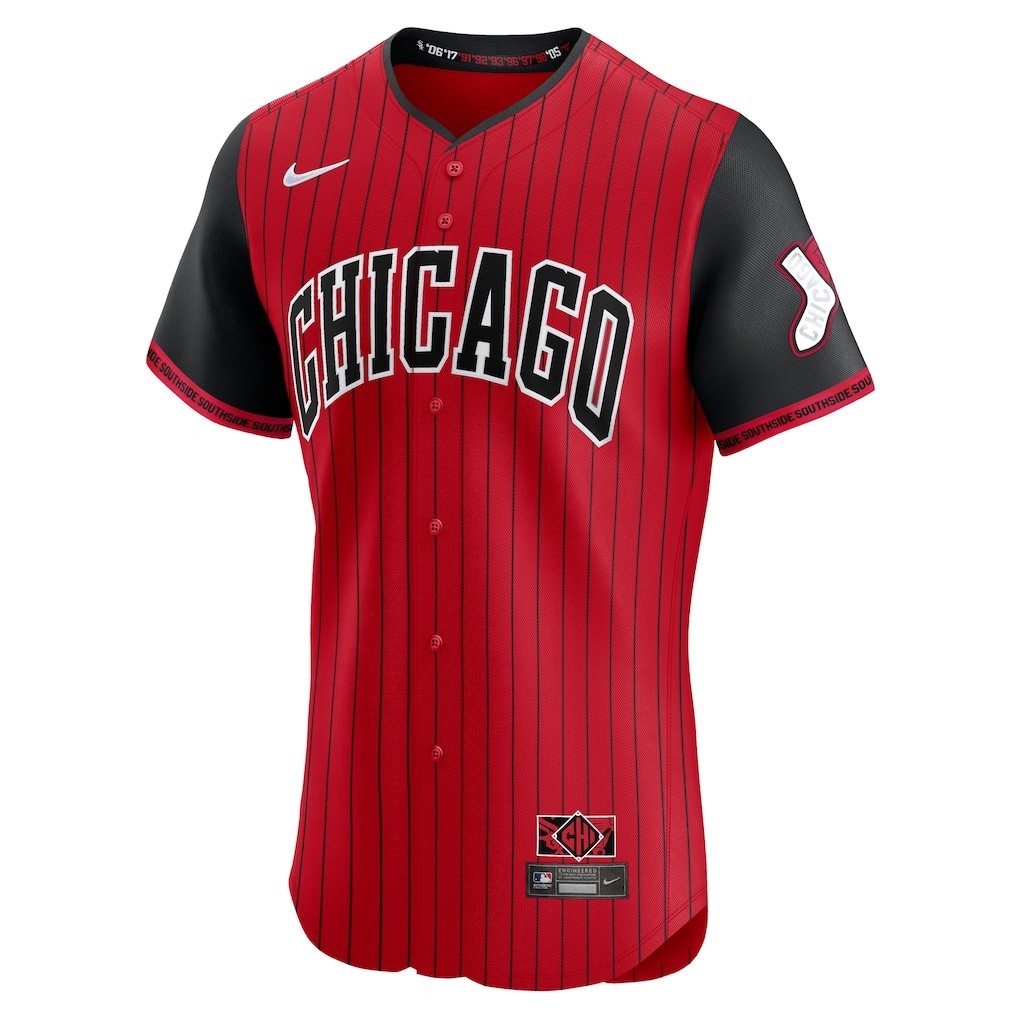 Custom Nike MLB 2025 Chicago White Sox City Connect AC Stitched Red/Black Jersey gallery