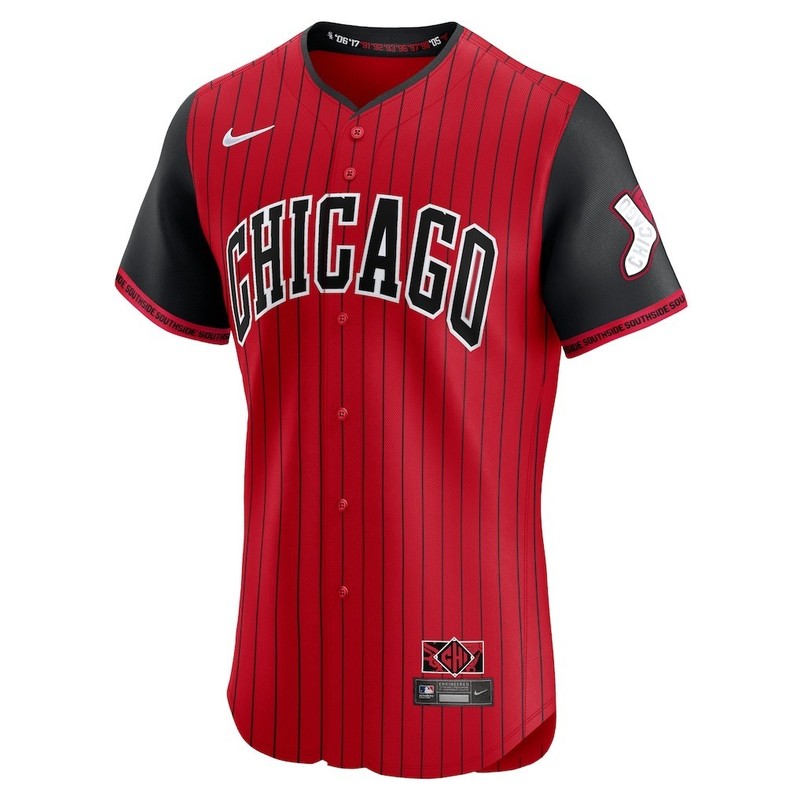 Custom Nike MLB 2025 Chicago White Sox City Connect AC Stitched Red/Black Jersey gallery