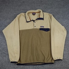 Patagonia Lightweight Synchilla Snap-T Pullover Mens Large Brown 25580 Fleece