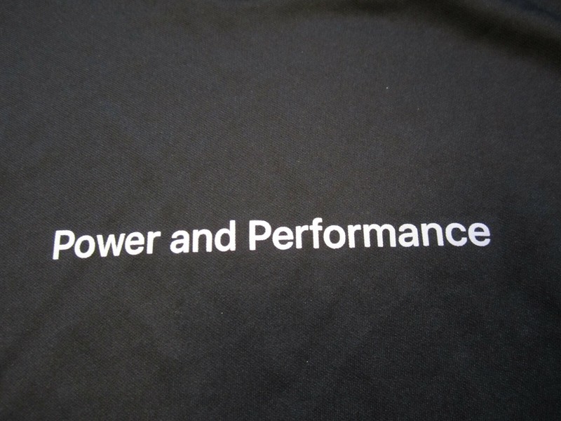 APPLE logo Power Performance T-SHIRT Medium Dri Fit MD Wicking Polyester tee EUC gallery