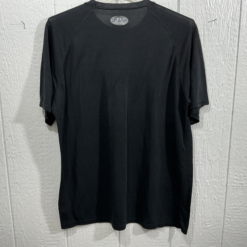 Under Armour Shirt Mens SZ XL Black Semi Sheer Raglan Athletic Performance Tee gallery