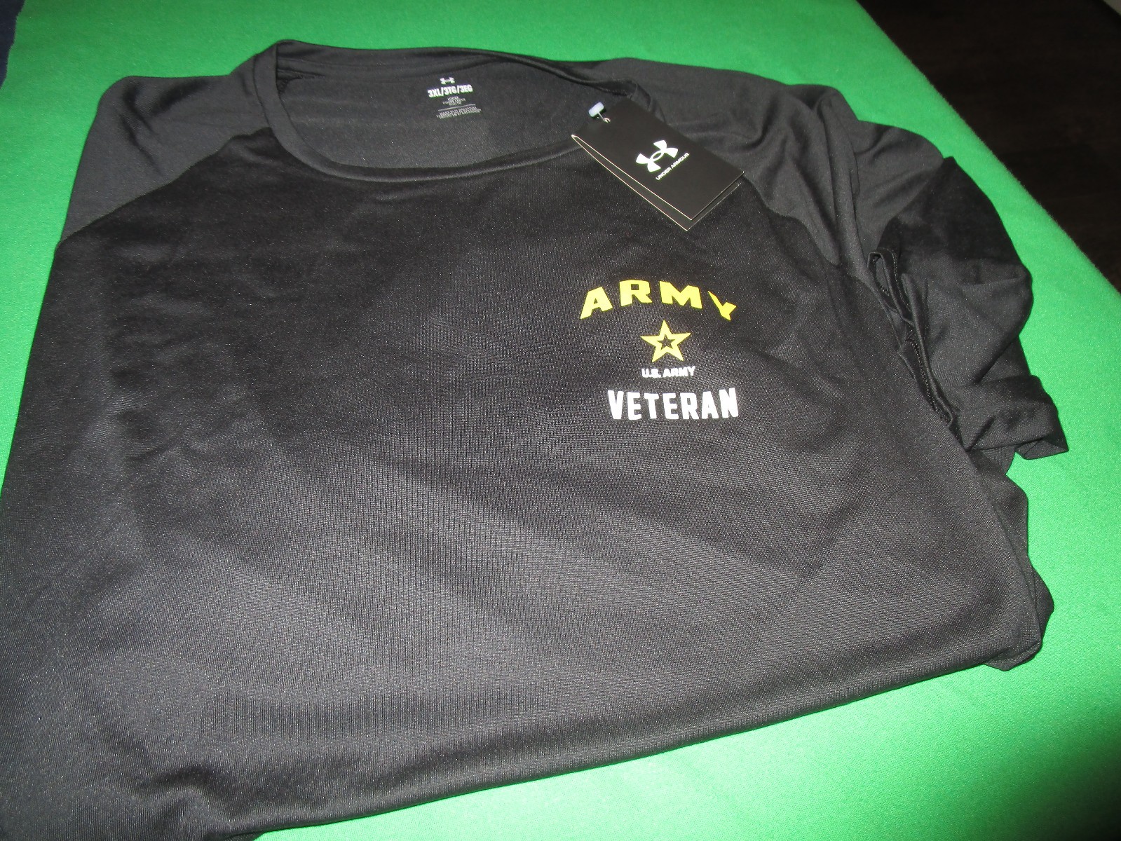 NWT UNDER ARMOUR LOOSE FIT "ARMY VETERAN" S/S T SHIRT BLACK 3XL gallery