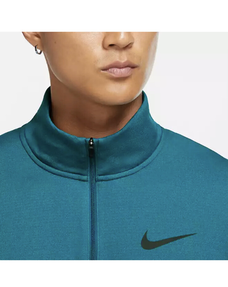 Nike DriFIT Mens 1/4 Zip Running Pullover Reflective Blue Thumbhole CD8273 467 gallery