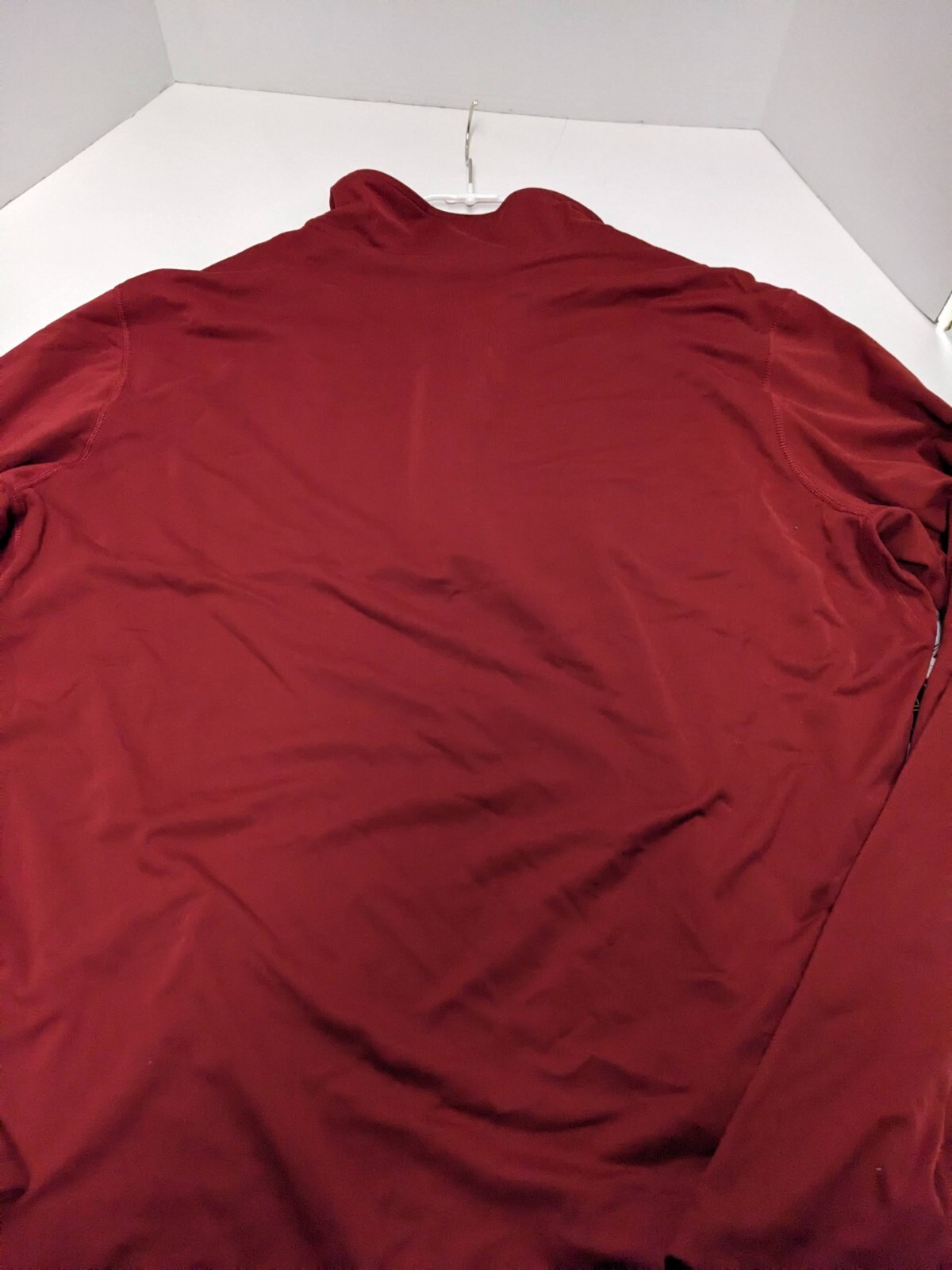 NIKE MEN'S XL DRI FIT SEC M UA COACH RED MOCK NECK QUARTER ZIP LONG SLEEVE gallery