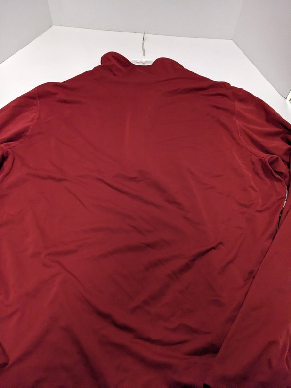 NIKE MEN'S XL DRI FIT SEC M UA COACH RED MOCK NECK QUARTER ZIP LONG SLEEVE gallery
