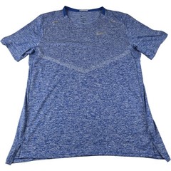 Nike Dri-FIT Rise 365 Mens T Shirt Blue Marl Athletic Gym Running Size S CZ9184