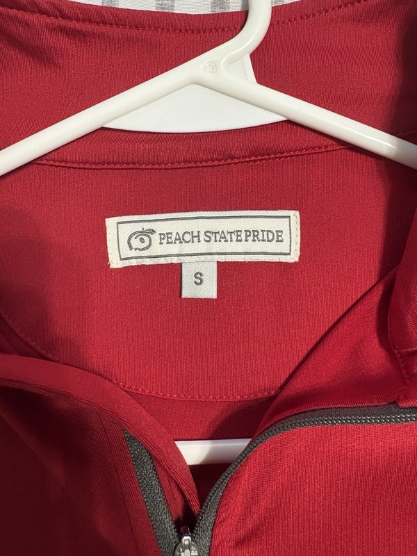 Peach State Pride UGA Red Performance Quarter Zip Size Small gallery
