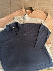 Men’s Columbia Outerwear Lot XL Extra Large; Like-New x3 Quarter Zip Pullovers