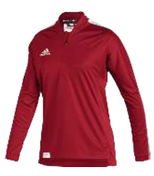 GL7903 Adidas Sideline 21 Long Sleeve Quarter Zip Knit Team Power Red/White 2XL gallery