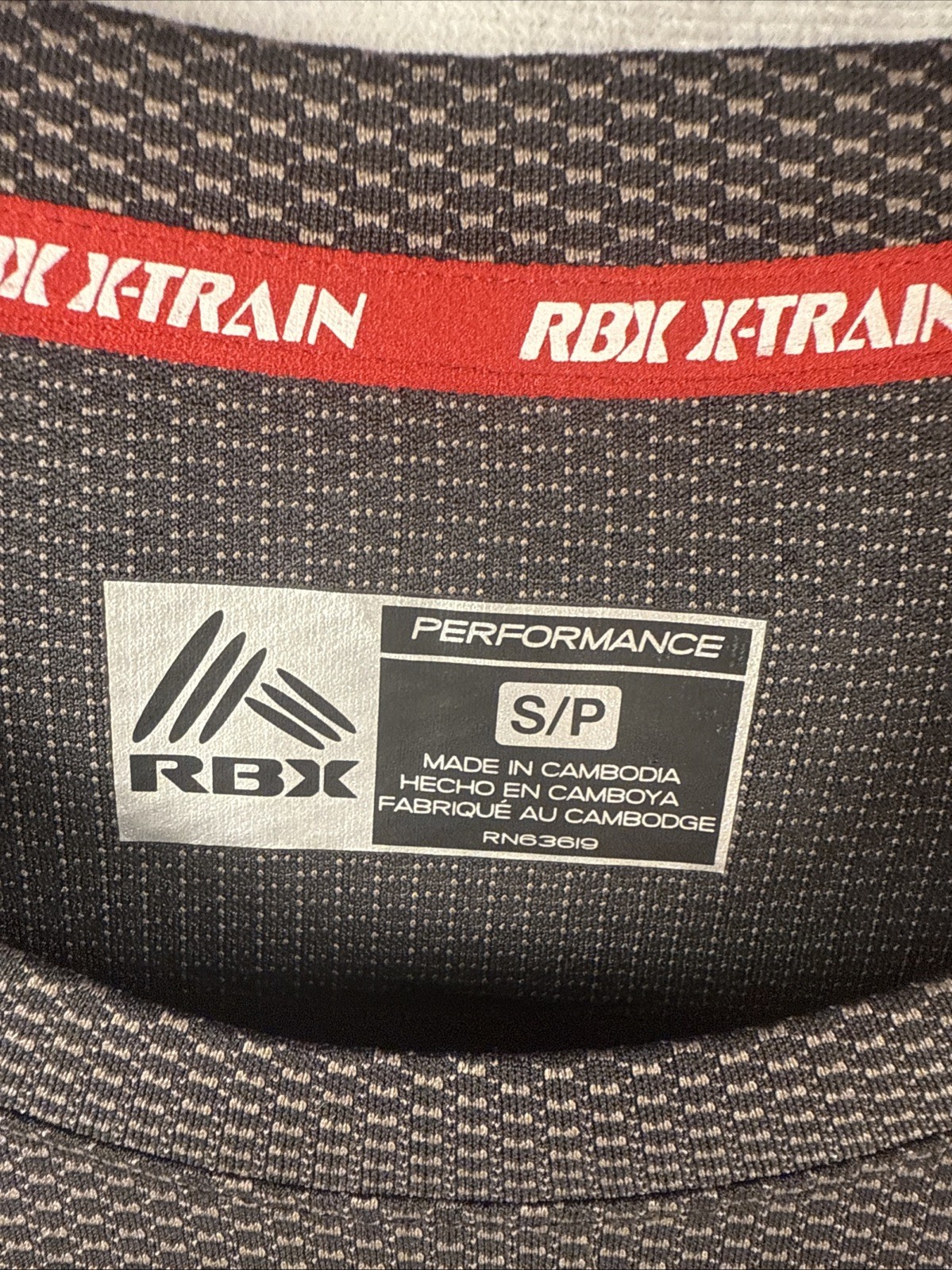 RBX X-Train Performance Men's S - Knit Diamond Crew Neck Long Sleeve Black Shirt gallery