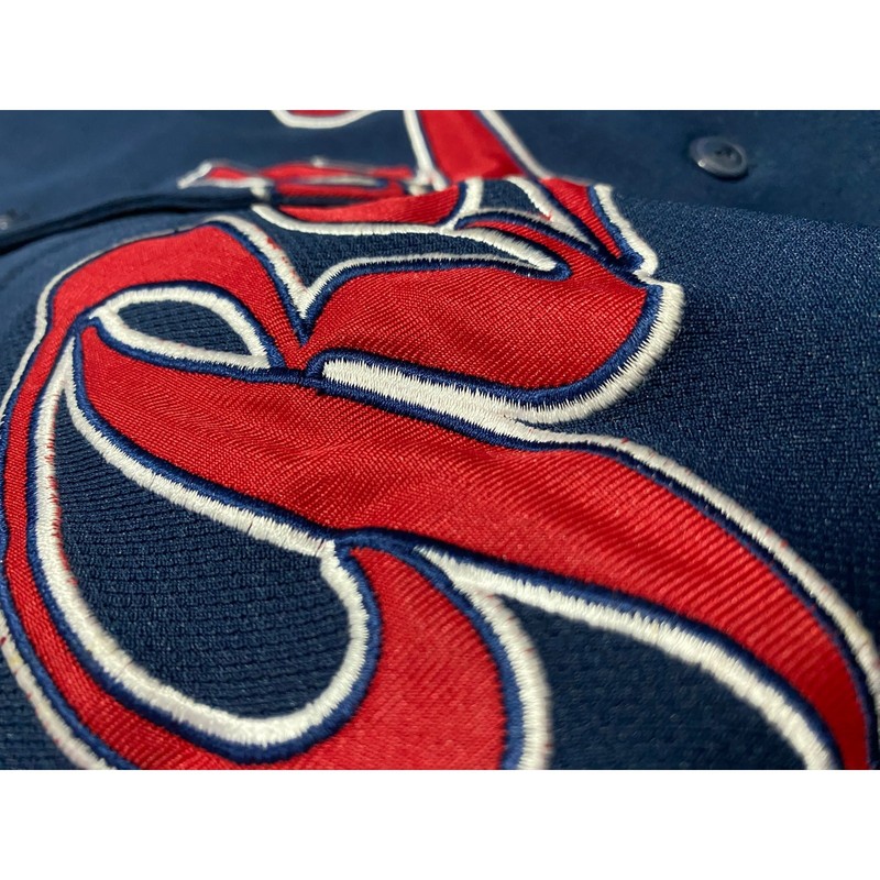 True Fan MLB Boston Red Sox Jersey Button Up Men’s 2XL Blue Red Genuine gallery