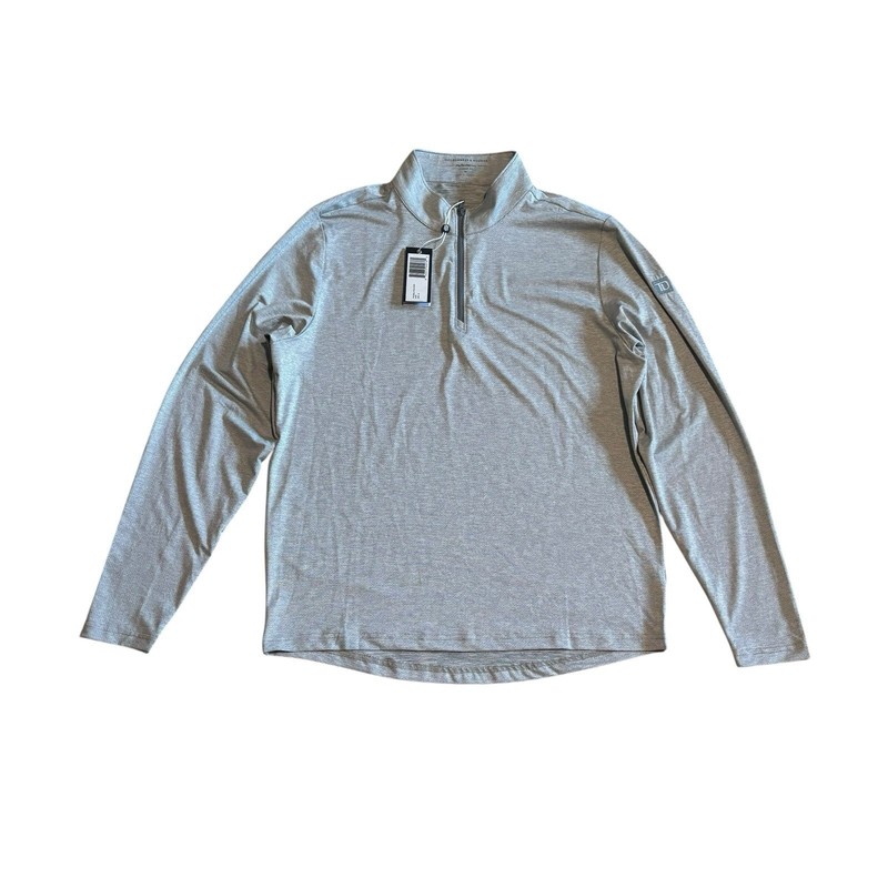 NWT Holderness & Bourne Quarter Zip 'The Bell' Pullover Mens Size Medium In Grey gallery
