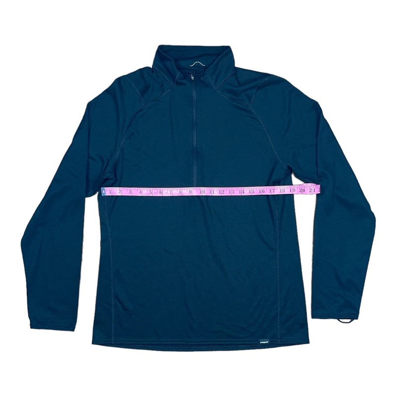 Patagonia Capilene 3 Midweight Performance 1/2 Zip Thumb Straps Size Large Black gallery