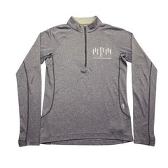 Mountain Hardwear Mens Gray Wool Blend Quarter Zip Performance Pullover M
