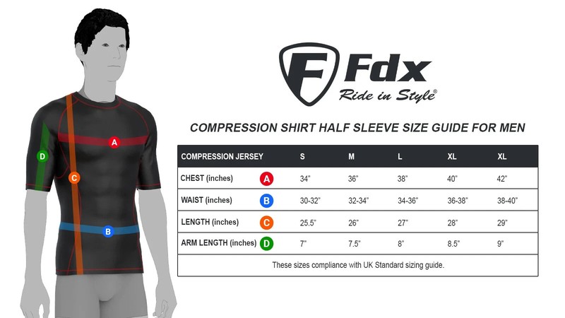 FDX Mens Compression Armour Base Layer Top Half Sleeve Thermal Gym Sports Shirt gallery