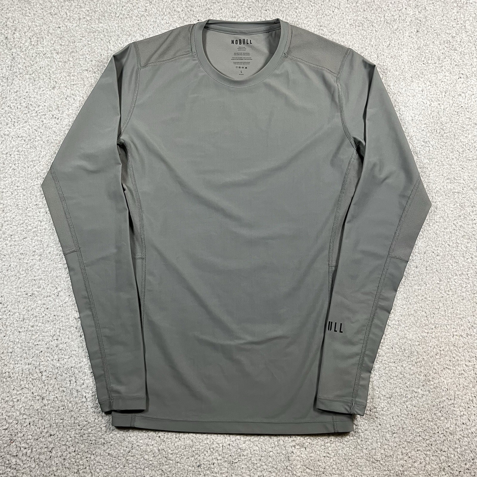 Nobull Shirt Mens L Gray Compression Long Sleeve Training Athletic Compression gallery