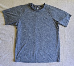 Nike Men’s Dri-Fit UPF 40 Swim Shirt Short Sleeve Blue, Heathered Size Medium