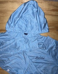 Johnnie O Sea Island Shirt Mens Medium Blue Hooded Long Sleeve UPF 50 Fishing