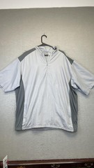 Adidas Golf Pullover Mens 2XL Gray Half Zip Short Sleeve Windshirt Windbreaker