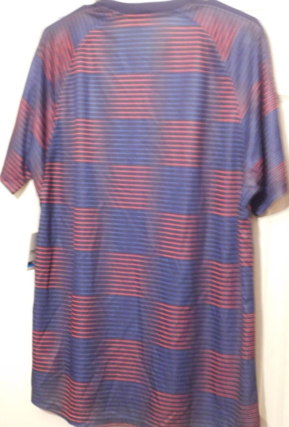 MITRE Men's Red/Blue Striped Proflow T-Shirt Size L NWT gallery