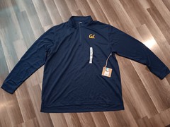 California golden bears men’s XL size navy blue 1/4 zip pullover shirt NWT