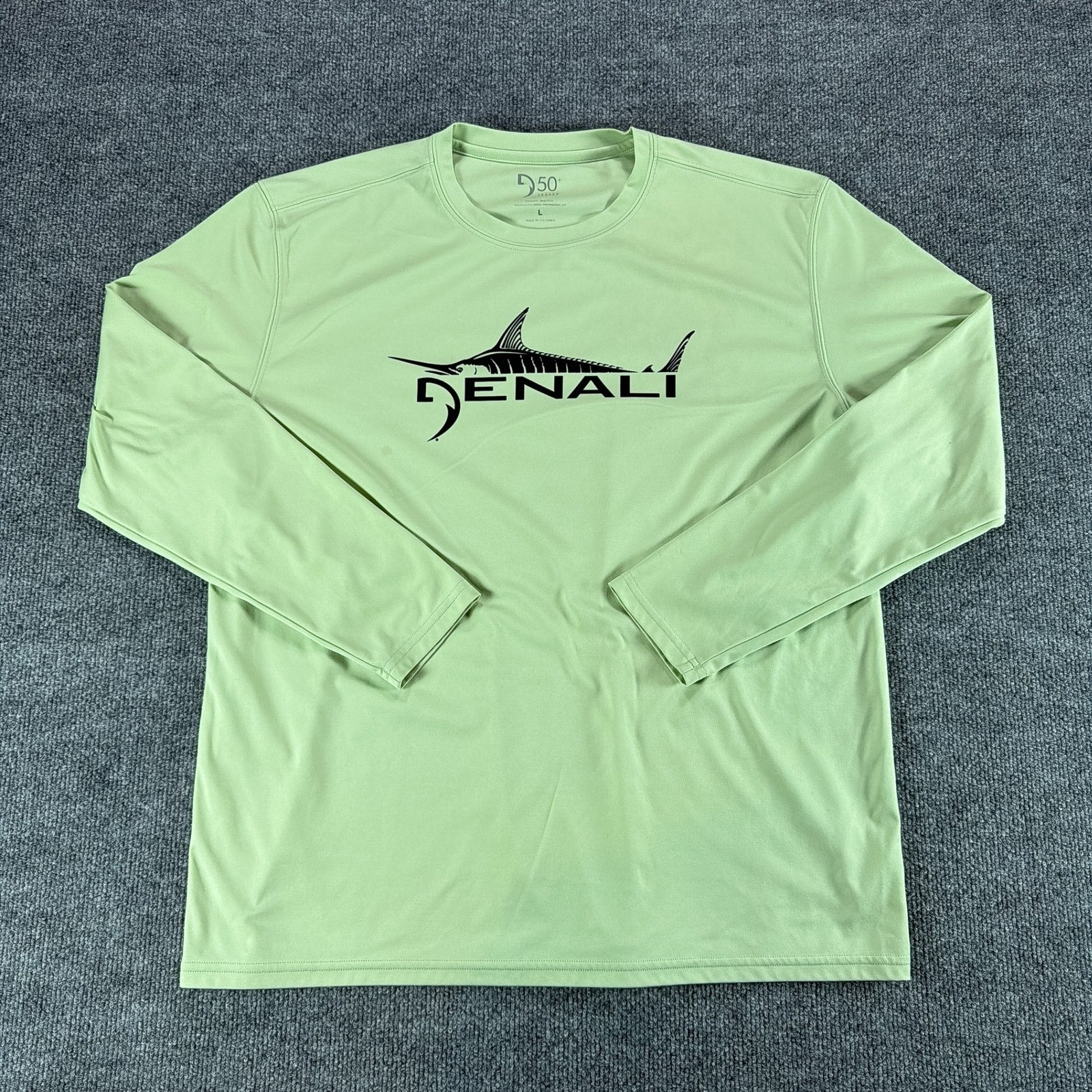 Denali Performance Fishing Shirt Mens Large Green Long Sleeve UPF 50+ Solar gallery