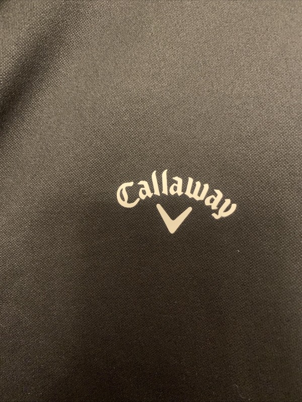 Callaway Black Quarter Zip Pullover w/Zip Pocket Jacket Warm Light Sz Large Golf gallery