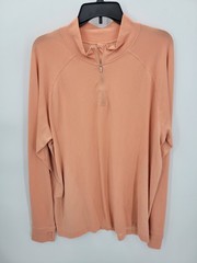 Fanatics Activewear Pullover Mens XL Orange Quarter Zip Long Sleeve Casual