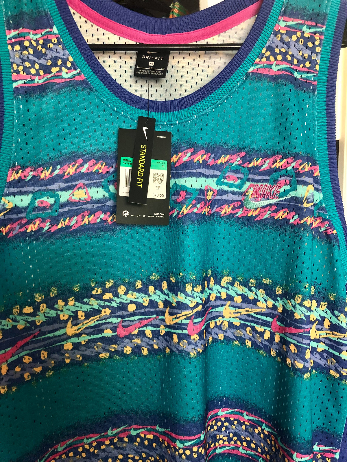 Nike Stories Retro Style Basketball Jersey Classic DM7938-356 Size Men's XL gallery