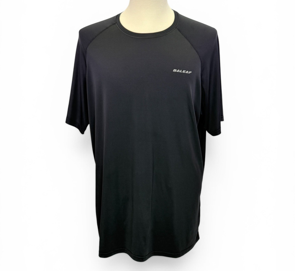 Baleaf Men's Black Athletic Training Quick Dry Short Sleeve T-Shirt Size 2XL